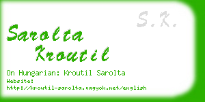 sarolta kroutil business card